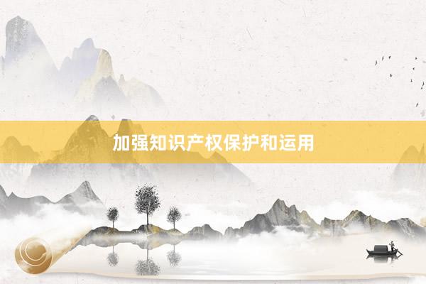 加强知识产权保护和运用