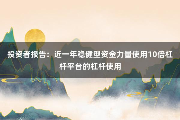 投资者报告：近一年稳健型资金力量使用10倍杠杆平台的杠杆使用