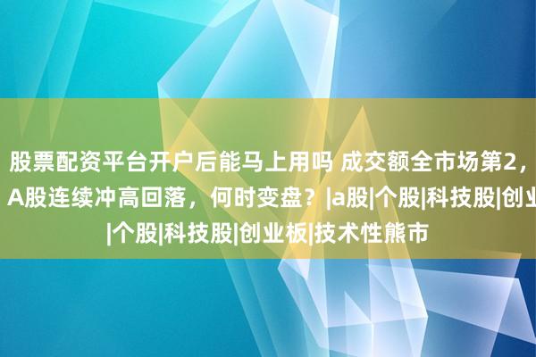 股票配资平台开户后能马上用吗 成交额全市场第2,千亿龙头跌停!A股连续冲高回落,何时变盘?|a股|个股|科技股|创业板|技术性熊市