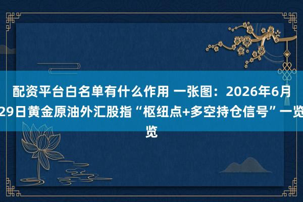 配资平台白名单有什么作用 一张图：2026年6月29日黄金原油外汇股指“枢纽点+多空持仓信号”一览
