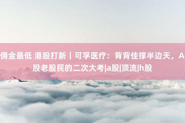 佣金最低 港股打新｜可孚医疗：背背佳撑半边天，A股老股民的二次大考|a股|顶流|h股