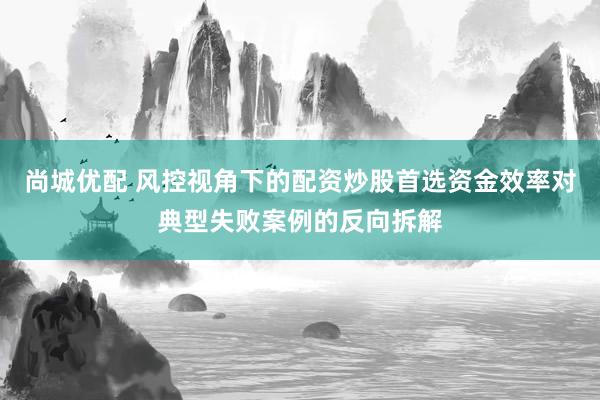尚城优配 风控视角下的配资炒股首选资金效率对典型失败案例的反向拆解